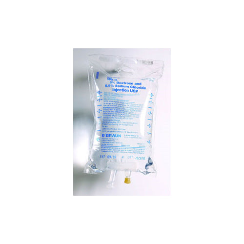 B Braun L6101 5% Dextrose & 0.9% Sodium Chloride Injection 500mL B Braun L6101 5% Dextrose & 0.9% Sodium Chloride Injection 500mL